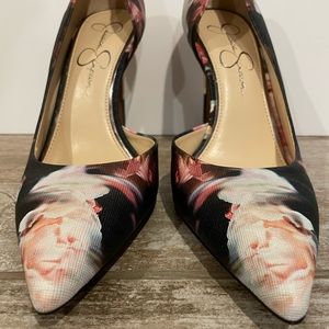 Heels,  4 inches,  by Jessica Simpson , Floral , vibrant colors Size 8, Like New